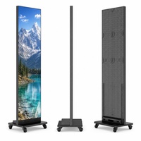 Écran d'affichage numérique portable P1.25/P1.53/P1.86/P2.5 640x1920/1280x1920 pliable GOB WiFi pour affichage événementiel et commercial