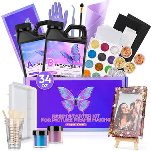 <span class=keywords><strong>Kit</strong></span> de <span class=keywords><strong>Resina</strong></span> <span class=keywords><strong>Epoxi</strong></span> con Moldes para <span class=keywords><strong>Principiantes</strong></span> 18oz Súper Transparente y Dura <span class=keywords><strong>Resina</strong></span> Set Completo de Suministros de Manualidades para Iniciarse en el Arte de Vaciado - Product Image 1