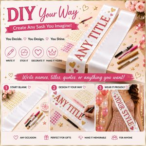สายสะพายผ้าซาตินเปล่าแบบกำหนดเอง DIY สำหรับงานรับปริญญา/งานแต่งงานหรืองานปาร์ตี้ ออกแบบเองได้ ขายส่ง คุณภาพสูง สายสะพายเปล่าสำหรับงานซับลิเมชั่น - Product Image 4