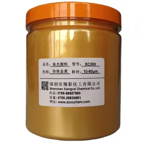 Fabrika toptan XC300 altın sedefli Pigment mika tozu altın tozu altın rengi toz metalik altın Pigment