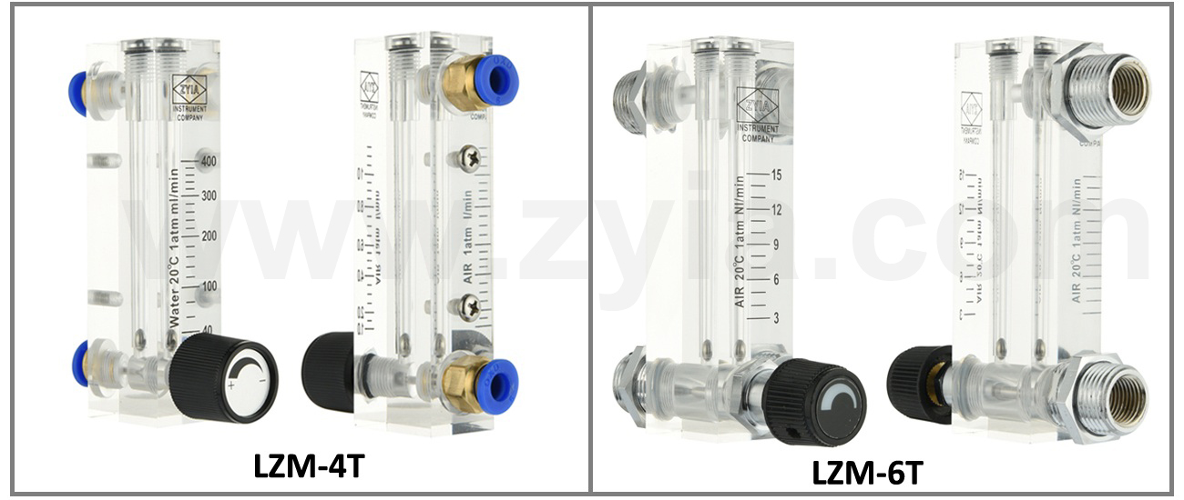 LZM-6T Brass Fitting Panel Mounted Nitrogen Air Flow Meter