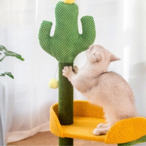 Usine En Gros Chat Jouet Meubles Moderne En Bois Multi-Couche Plate-Forme Haute Avec Sisal Corde Poteaux À Gratter Arbre À Chat Maison Tour - Product Image 3