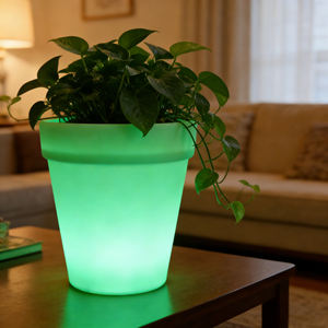 Maceta de Plástico PE Contemporánea, Ecológica, Degradable e Impermeable para Uso en Interiores y Exteriores, en el Suelo y Colgante - Product Image 1