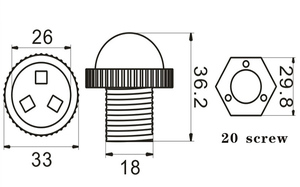 Hochwertige undurchsichtige DC 12V LED-Leuchten mit 3 LEDs Stanz loch 20mm für den Außenbereich zu Weihnachten - Product Image 5
