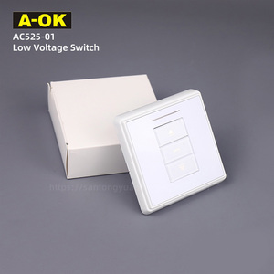 Motor de interruptor de bajo voltaje AC525, productos inteligentes para el hogar, <span class=keywords><strong>Control</strong></span> de contacto seco, Motor de cortina eléctrica, tipo de pared, Motor <span class=keywords><strong>RC</strong></span> AOK A OK - Product Image 1