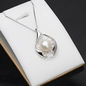 Base para Colgante de Plata S925 para Perlas de 10-14 mm, Accesorios de Joyería DIY con Cuentas Incrustadas, Diseño Semi-Acabado 855 - Product Image 1