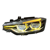 Phare avant SJC Auto pour BMW Série 3 F30 F35 2013-2018 Jaune Blanc Rouge Tricolore Style V3 Style LCI Phare LED