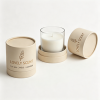 Boîte d'emballage cylindrique en papier recyclé biodégradable sur mesure de luxe pour bougies et cadeaux artisanaux