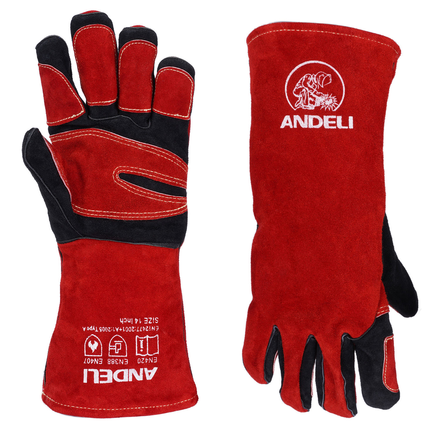 ANDELI Welding Gloves Durable, Heat Resistant Versatile