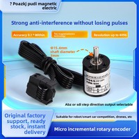 Encodeur rotatif incrémental miniature, résolution 4096, capteur de vitesse micro anti-magnétique, interface RS-232, alimentation 3-24V pour le bricolage