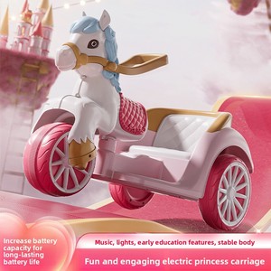 Motocicleta Eléctrica para Niños con Control Remoto, Juguete de Carruaje de <span class=keywords><strong>Princesa</strong></span>, Doble Tracción, Batería Recargable, Plástico, Edades 1-8 - Product Image 3