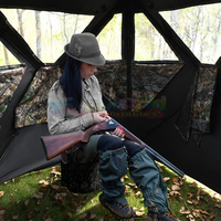 Tente de chasse pliable, imperméable, camouflage, portable, pop-up, pour une personne, avec vue à 360 degrés, personnalisable.