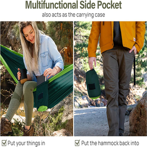 Mạnh mẽ dễ dàng thiết lập Trọng lượng nhẹ xách tay bên ngoài đi bộ đường dài cắm trại bãi biển Ba lô du lịch dây đeo cây cắm trại võng - Product Image 3