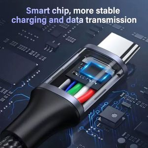 65W Nylon Braided <b>USB</b> Type C <b>to</b> Type C <b>Cable</b> Super Fast Charging Data <b>Cable</b> for Mobile Phones and Smart Watches - Product Image 4
