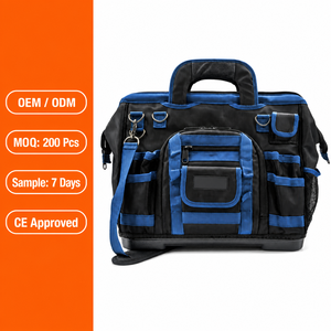 Bolsa de Herramientas para Electricista, Técnico de HVAC, Fontanero, Base Rígida, Abertura Superior Ancha, Múltiples Bolsillos, Fabricación OEM, Venta al Por Mayor Personalizada - Product Image 3