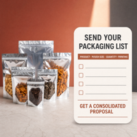 Sachets Doypack Holographiques Personnalisés Durables avec Fenêtre Transparente et Fermeture Zip Refermable pour Emballage de Noix et Snacks, Qualité Alimentaire, Vente en Gros
