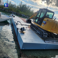 Plateforme flottante modulaire de 40 m pour la construction, barge, bateau de travail pour utilisation portuaire et transport de passagers