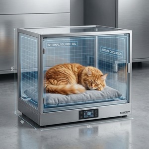 Armoire de séchage électrique pliable personnalisable avec protection contre la surchauffe pour le séchage du pelage des chats après le <span class=keywords><strong>bain</strong></span>, usage domestique, fournitures pour petits chiens et animaux de compagnie - Product Image 4