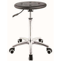 Excellente qualité de travail 360 pivotant confortable PU noir Protection ESD chaise de laboratoire d'hôpital
