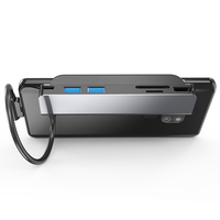 Nuevo Diseño, Estación de Acoplamiento USB 3.0 6 en 1 para Teléfono, Lector de Tarjetas TF/SD para Android, Windows, IOS, Adaptador de Clip para Laptop CY065