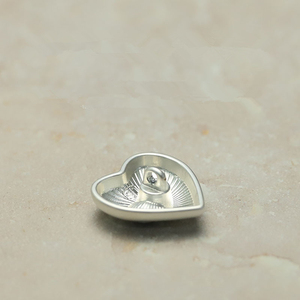 Bán Buôn Phụ Nữ Áo Khoác Áo Len Nút Không Thường Xuyên Bạc Tình Yêu Trái Tim Kim Loại Rhinestone Nút Chân May Nút - Product Image 4