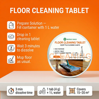 Tablettes de nettoyage écologiques pour sols domestiques - Nettoyant à dissolution rapide pour carrelages et parquets
