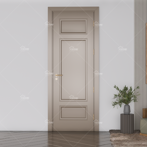 Puerta de pintura de laca azul de alta calidad de lujo de estilo francés, dormitorio, guardarropa, Interior, puerta interna de la habitación de la casa con líneas de hebilla - Product Image 5