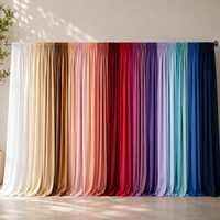 Rideaux de fond en soie de lait 10x10FT avec panneaux pour décoration de fête d'anniversaire et de mariage, fournitures en tissu polyester - Vente en gros