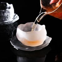 Glaçure colorée Dieu tasse première neige ingéniosité congelé brûlant maître japonais Kung Fu thé verre durable moderne tasse transparente