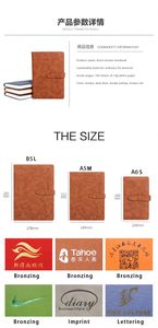 Vente directe d'usine, carnet A6 en simili cuir PU, logo personnalisé, carnet de bureau, carnet d'affaires - Product Image 2