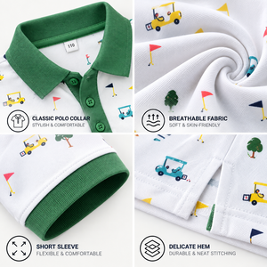 Polo para Niños, Personalizado con Estampado, Manga Corta, Secado Rápido, Transpirable, Elástico en 4 Direcciones, Polo Deportivo de Golf, OEM ODM - Product Image 2