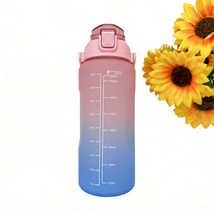 Bouteille d'eau de sport réutilisable en Tritan de qualité alimentaire, sans BPA, avec dégradé de couleurs givrées et large ouverture, pour la <span class=keywords><strong>motivation</strong></span> et la gym - Product Image 2
