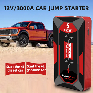 Power Bank Car 12v <b>Battery</b> Booster Jump 3000A Portable Lithium Jump <b>Cable</b> <b>Battery</b> for Motorcycle Car - Product Image 2