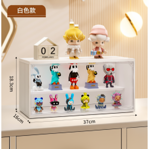 Organizador de juguetes multicapa con cajas de plástico transparente, estante de almacenamiento que ahorra espacio para sala de estar - Product Image 1