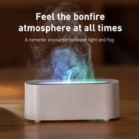 Humidificateur d'air à effet flamme ultrasonique, lampe de nuit sans fil, diffuseur d'huiles essentielles, aromathérapie, hôtels, salons