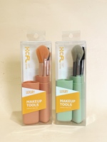 Accessoires de beauté pour femmes, pinceaux de maquillage portables avec étui, faciles à ranger, deux couleurs disponibles, kits de pinceaux cosmétiques