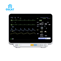 Équipement vétérinaire OSCAT, moniteur patient multiparamètres 14 pouces, ECG, SpO2, NIBP, ETCO2, écran tactile, certifié CE, moniteur vital