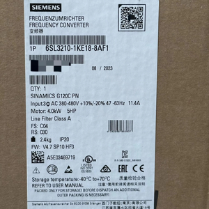 Variateur de fréquence SINAMICS G120C AC 380-480V 6SL3210-1KE17-5UF1 3kW 47-63Hz en acier inoxydable pour l'automatisation - Product Image 5