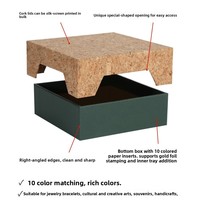 Boîte cadeau en liège pour la protection de l'environnement - Boîte carrée petite pour bijoux avec couvercle Ciel et Terre, artisanat, emballage personnalisé avancé, Chine