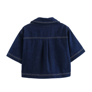 Nuovo Design moda estate due pezzi <span class=keywords><strong>Sexy</strong></span> <span class=keywords><strong>abbigliamento</strong></span> <span class=keywords><strong>donna</strong></span> abbinata Set Jeans Jeans Crop Top Mini irregolare 2 pezzi gonna Set - Product Image 4