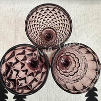 Prix pas cher 300ml violet moderne Vintage verre gobelets verres à vin gobelet d'eau verre vente chaude fête pour événement de fête de mariage