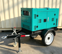 Groupe électrogène diesel mobile silencieux sur remorque avec roues 10KW 12KW 15KW 18KW 20KW 25KW 30KW 40KW 50KW 60KW 80KW 100KW
