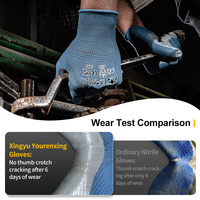 Gants de travail en nitrile XINGYU YouRenXing, calibre 13, compatibles écrans tactiles, antidérapants, résistants à l'huile, pour l'assemblage industriel et la logistique