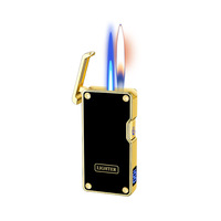 Vente en gros de briquet en métal à détection intelligente personnalisable coupe-vent double commande vocale multi-mode coque de couleur d'allumage