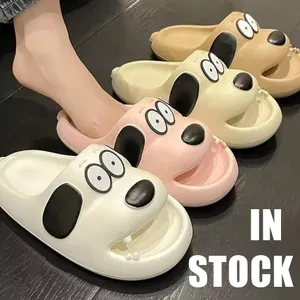 Wholesale New Innovations Lovely Cartoon Dog Bathroom Slippers Soft Slippers Flat EVA Kids Home Slippers