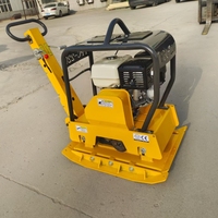 Compacteur à plaques réversible FPC-220, compacteur vibrant portatif pour le compactage du sol et des chaussées en asphalte