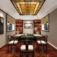 Dôme de plafond et attrape-soleil en vitrail durable multicolore personnalisé pour la décoration de la maison, du bar, de l'hôtel, de l'église, de la villa