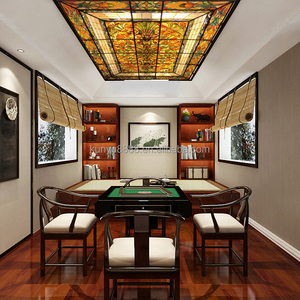 Customized China Factory Supply Solid Indoor Bar <b>Hall</b> Villa Hotel Church Cathedral Stained Glass Skyline Dome - Product Image 6