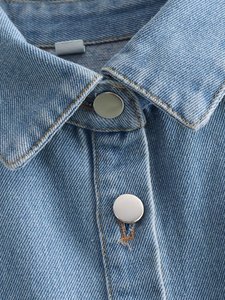 ZATRHMBM vêtements pour femmes 2023 automne hiver nouveau 3 couleurs Double poche décoratif Denim haut rétro revers <span class=keywords><strong>sans</strong></span> manches dames <span class=keywords><strong>gilet</strong></span> - Product Image 5