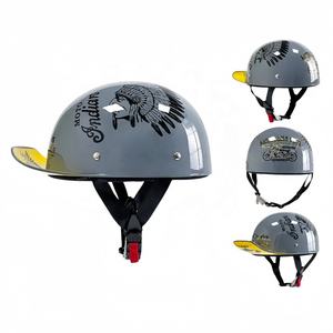 I nuovi caschi da moto certificati Abs per adulti caschi da moto retrò Unisex che cavalcano casco mezza faccia - Product Image 1